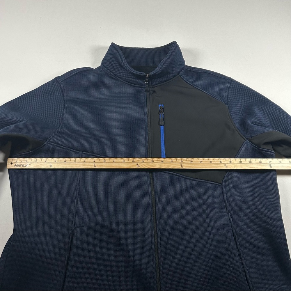 Swiss Tech Mens Softshell Jacket 2xl Blue Zipped Pockets Fleece Lining - Picture 5 of 9